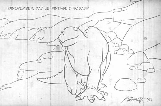 Dinovember, day 28: Vintage dinosaur