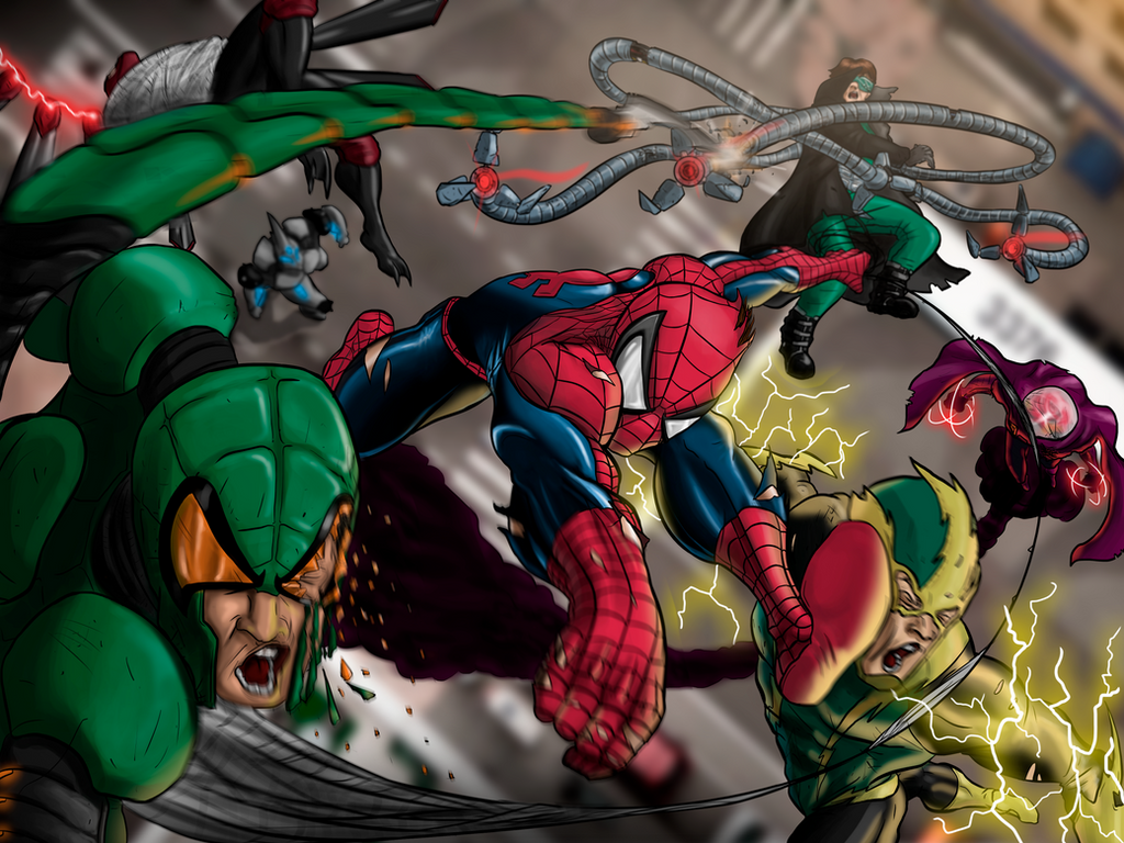 picture Spider Man Vs Sinister Six Wallpaper spider man vs sinister six by