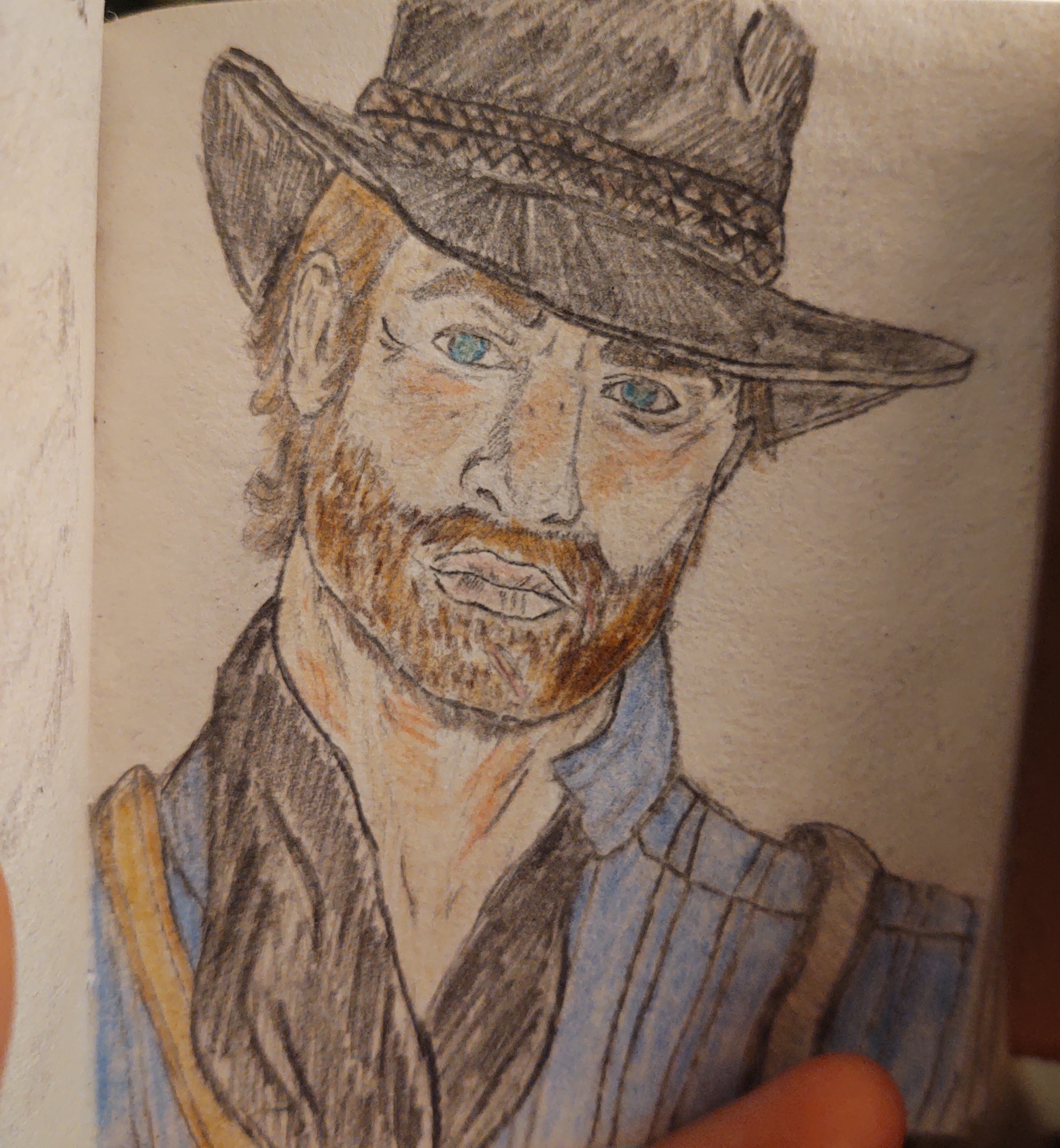 Arthur Morgan Portrait, pencil- age 23 by GabbityGabby on DeviantArt