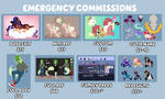 Emergency Commissions by CaffeinatedPossum