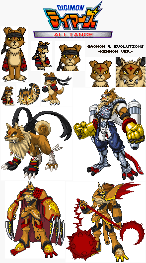 .Digimon:. Gaomon 'n Evos-K.V. by JaymiSaeki on DeviantArt