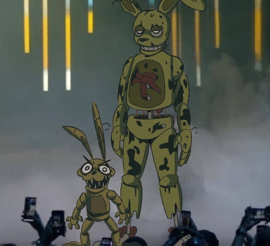 Springtrap and mini springtrap by Girafo on DeviantArt