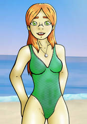 Anais (green swimsuit)