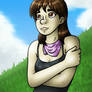 Maelys looking at the sky