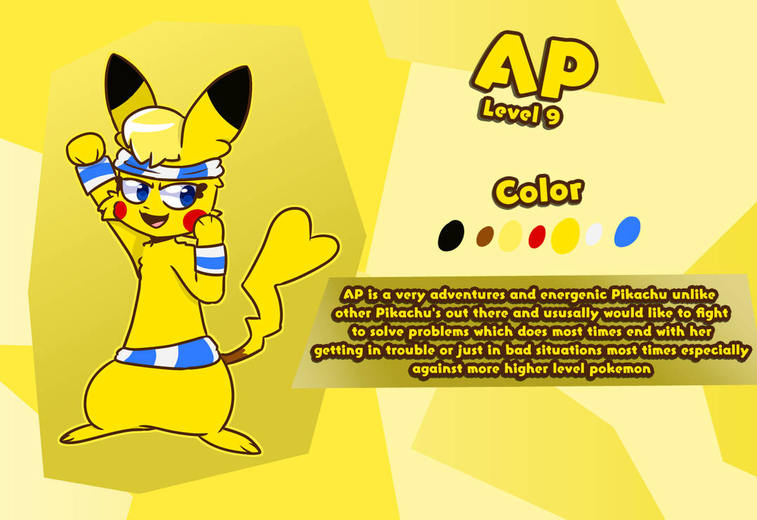 Ap the Pikachu (Ref and Bio) by CharlieTheArtizt on DeviantArt