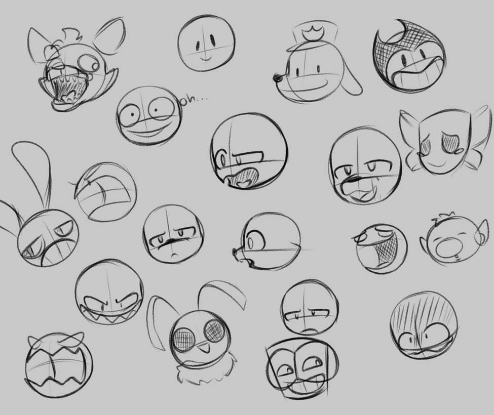 Expression Doodles and random characters by CharlieTheArtizt on DeviantArt