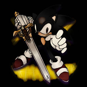 Sonic Art (Black Knight) Shaded - Dark Sonic