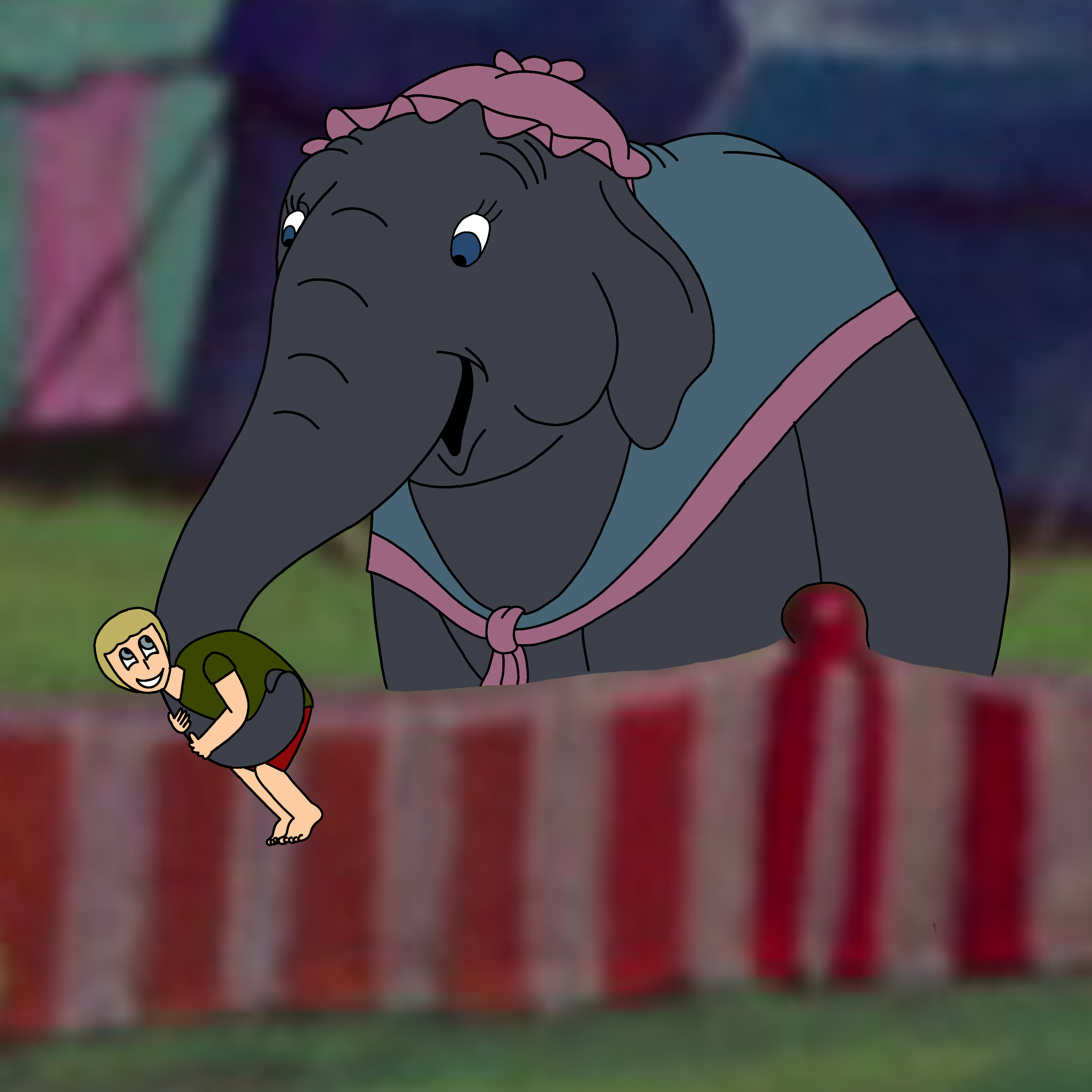 Mrs. Jumbo Mrs. Jumbo took Ivan with her trunk by ivanjakov122 on DeviantArt