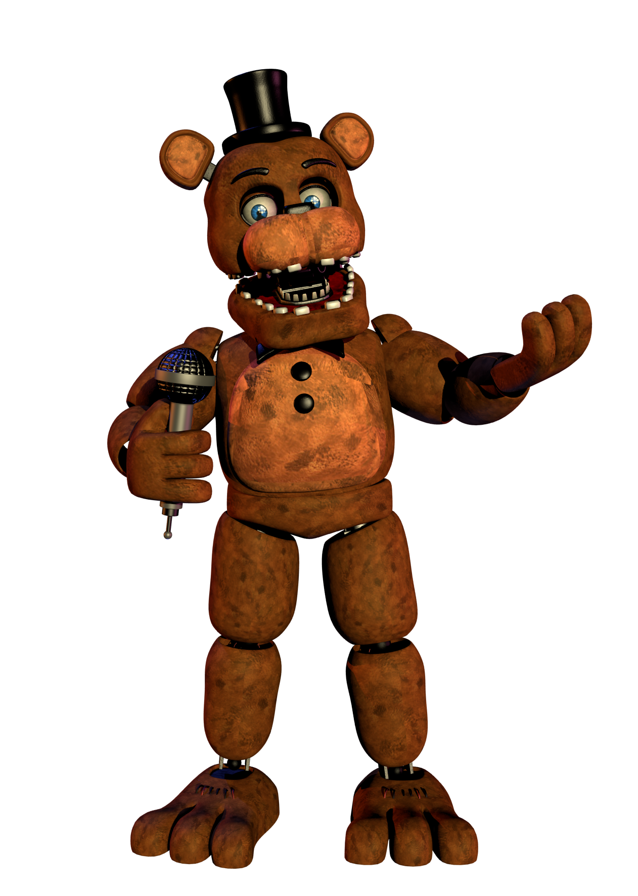 FNaF C4D  FNaF Withered Freddy Full Body V2 by BrussPictures on DeviantArt