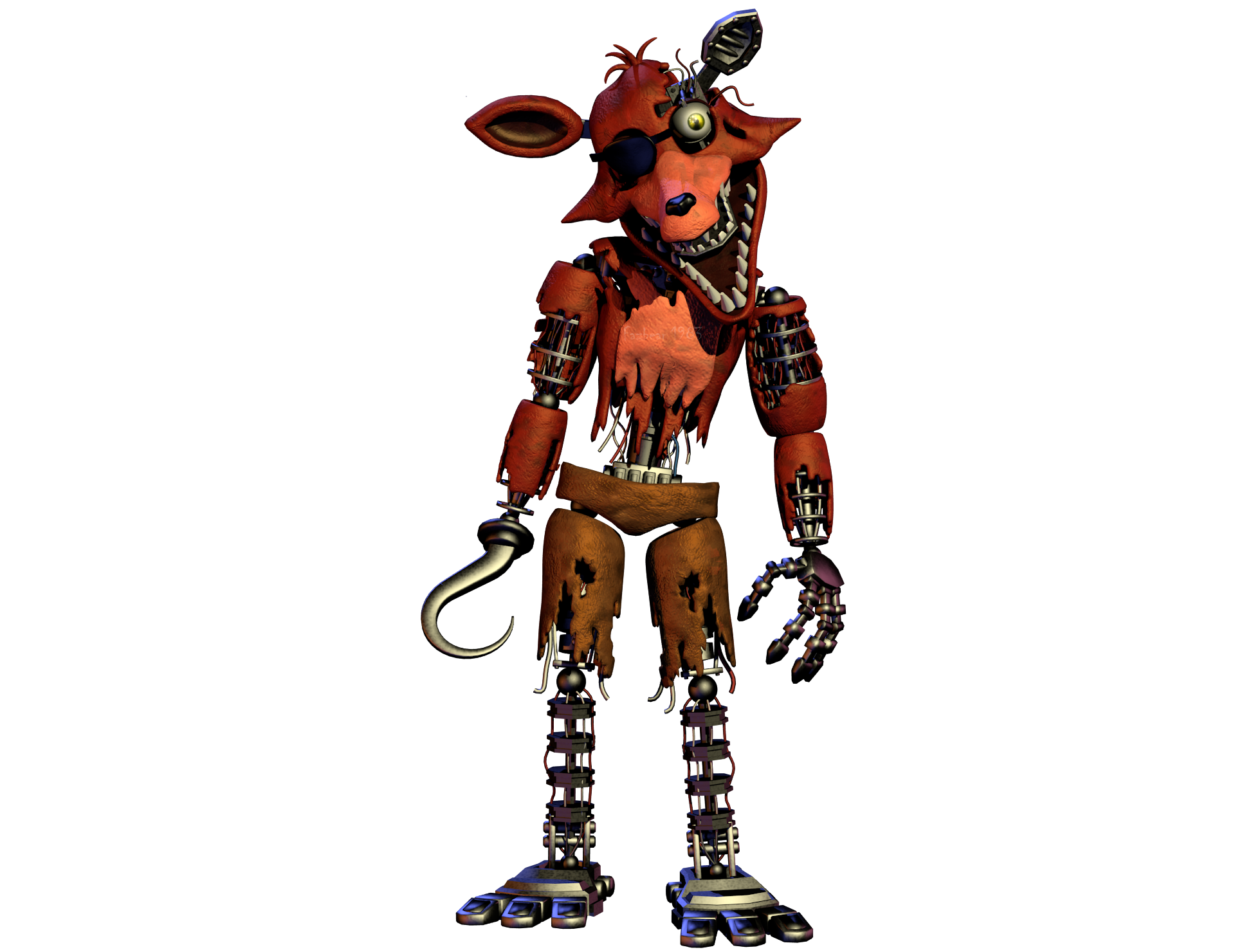 Withered Foxy (Blender) by FnaFcontinued on DeviantArt