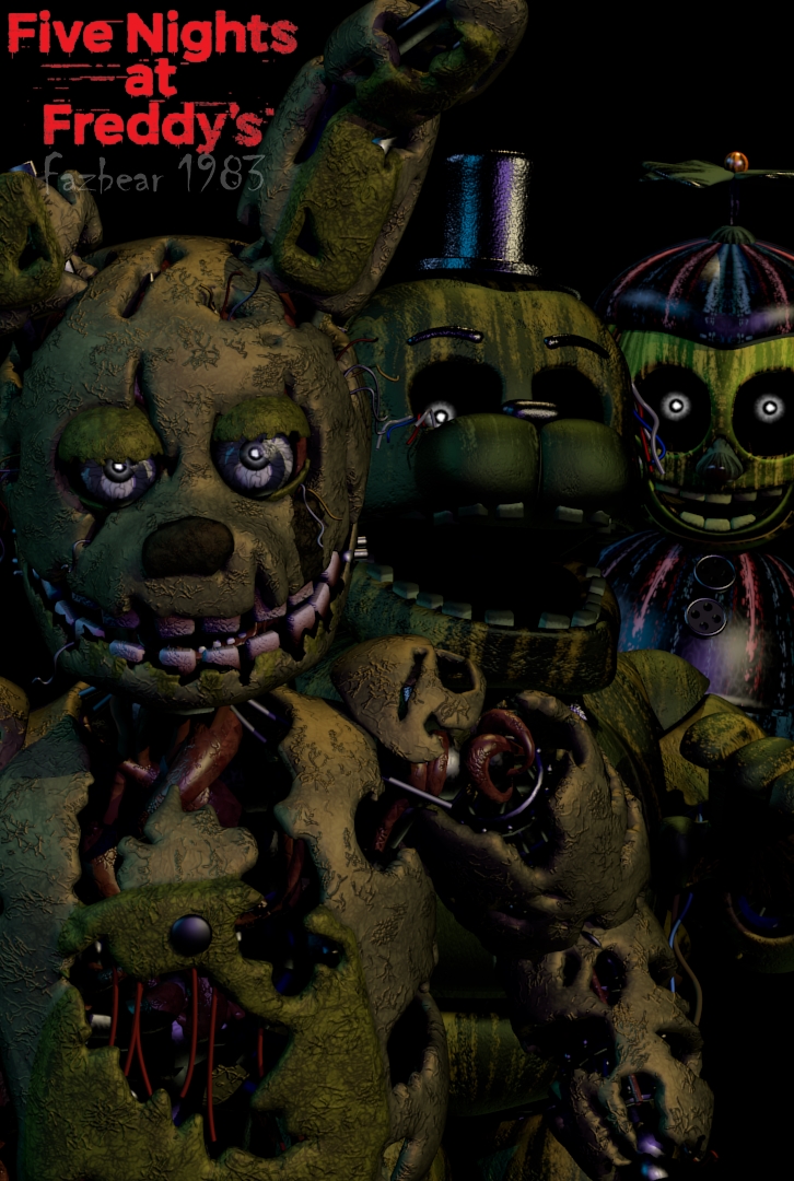 FNaF 3 Poster by Me  Phantom Models port by Thunder - Springtrap