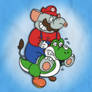 Elephant Mario and Yoshi