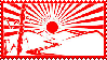 Japan Rising Sun Stamp