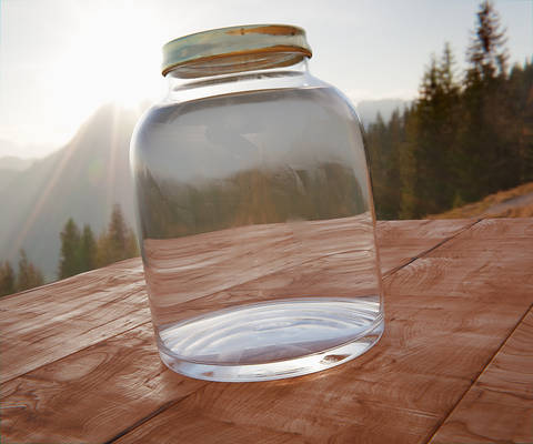 Glass jar