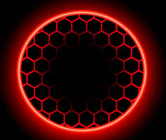 Black Inner Hexagons w/ Glowing Circle