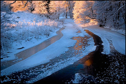A frozen river