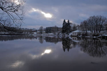 Winter day at river