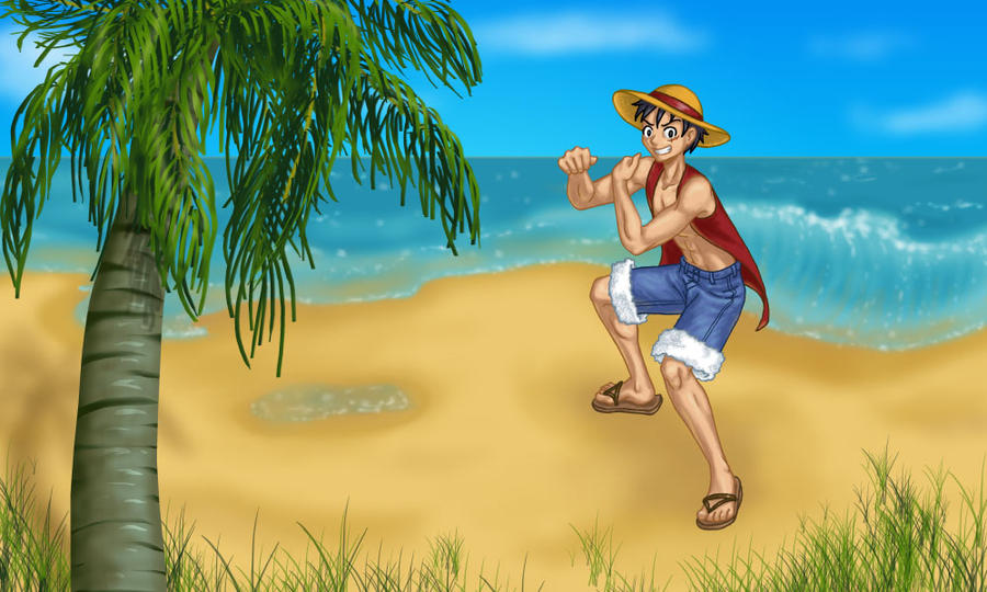 Luffy on an Island