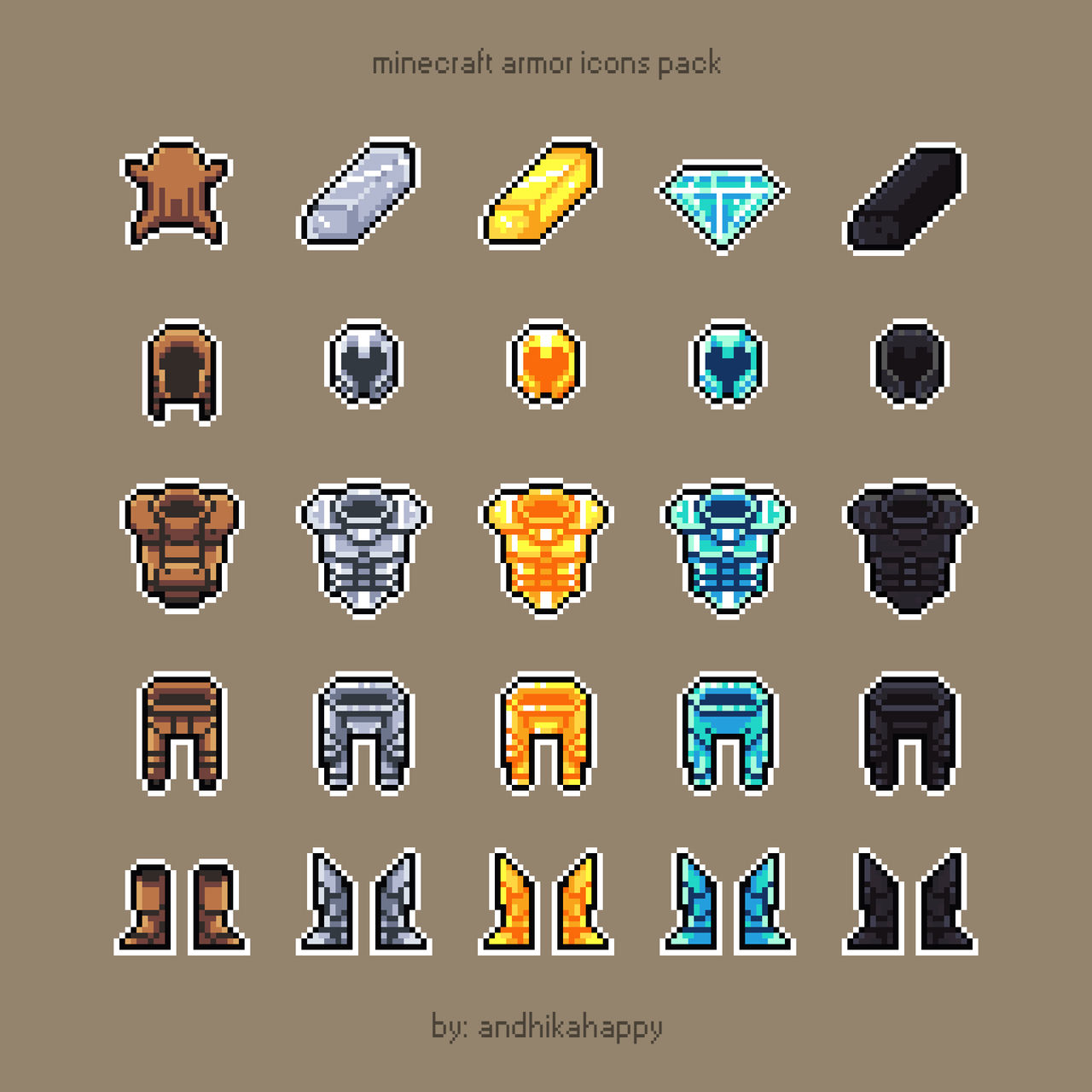 Minecraft Armor Icons Pack by AndhikArt on DeviantArt