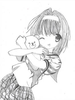 Anime with teddy bear ^___^