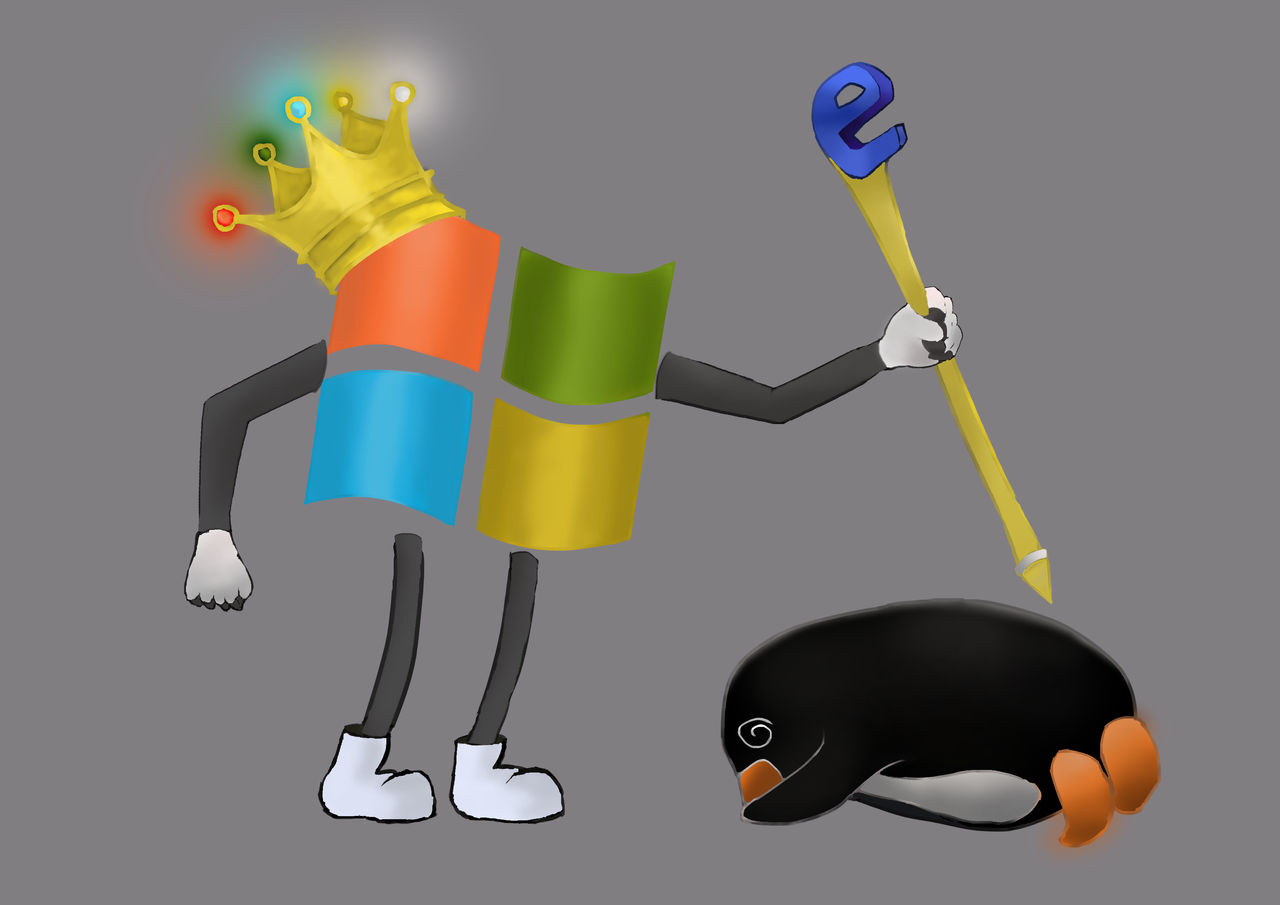 Windows vs Linux by Prikoke on DeviantArt