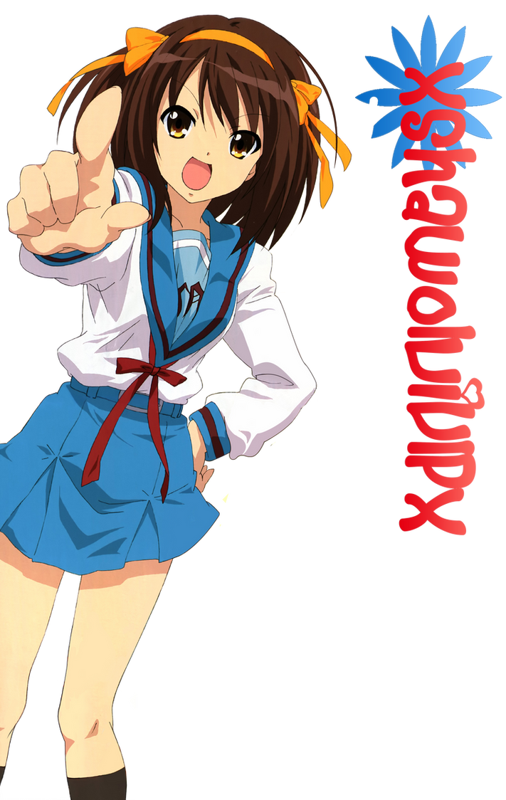 Harhi Haruhi Suzumiya render HD by xshawolviVIPx on DeviantArt