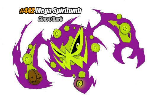 Mega-Spiritomb Pokemon fan evolution concept by xXLightsourceXx on