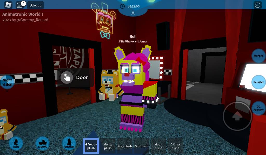 ROBLOX FIVE NIGHTS AT FREDDYS ANIMATRONIC WORLD