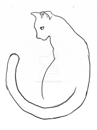 Simple Line work Cat by GreyRoseArtz on DeviantArt