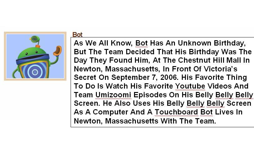 Bot Bio by NelvanaDzian on DeviantArt