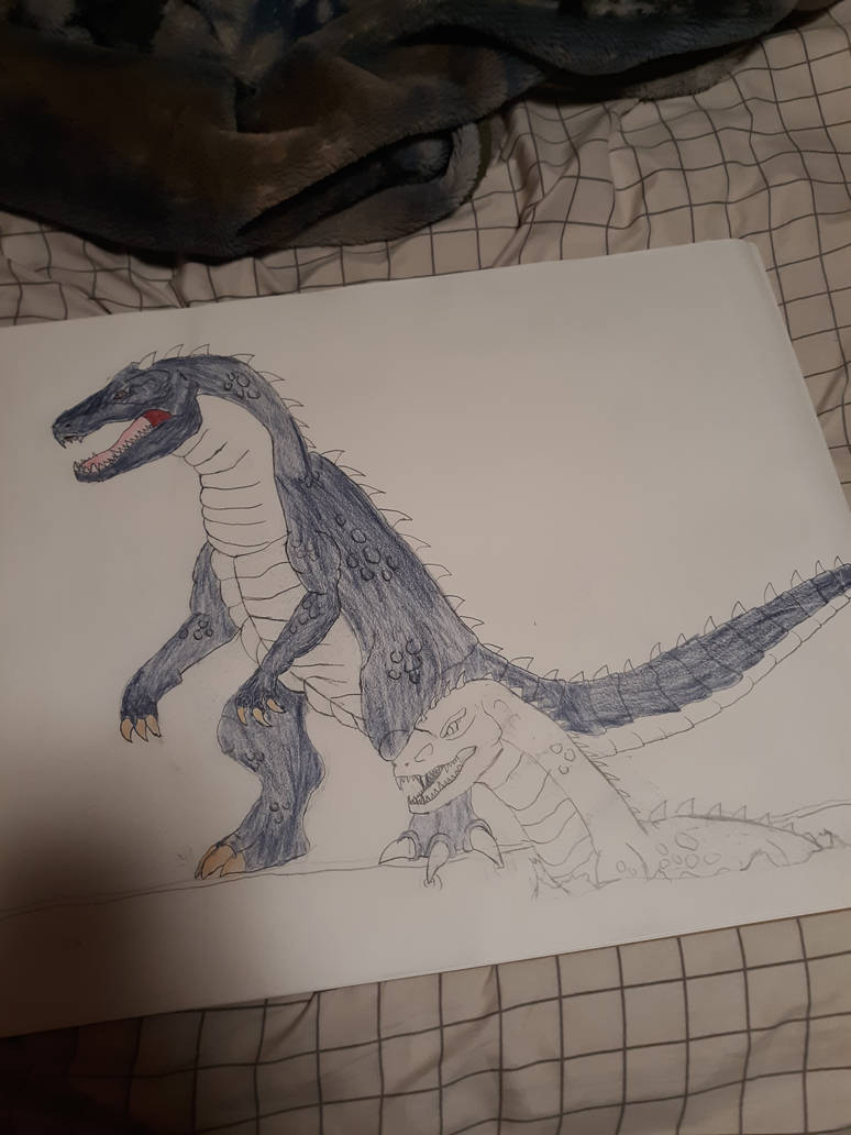 How To Draw Rhedosaurus Gorosaurus and rhedosaurus drawing coloring stage by Zefzilla234 on ...