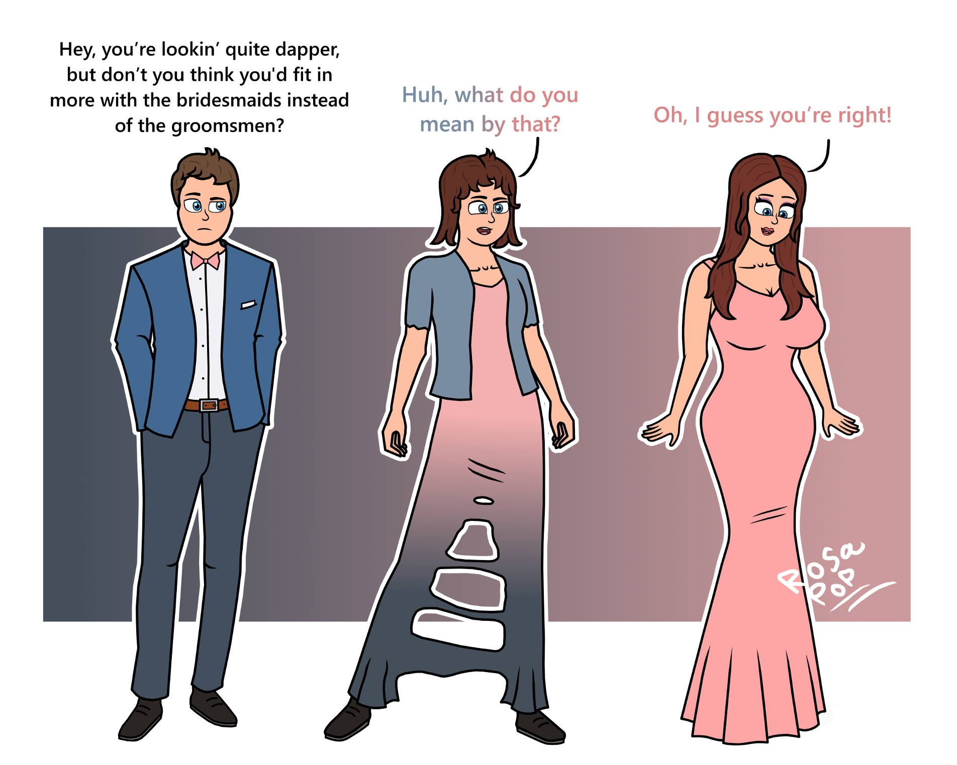 Commission - Bridesmaid (TG) by RosaPop on DeviantArt