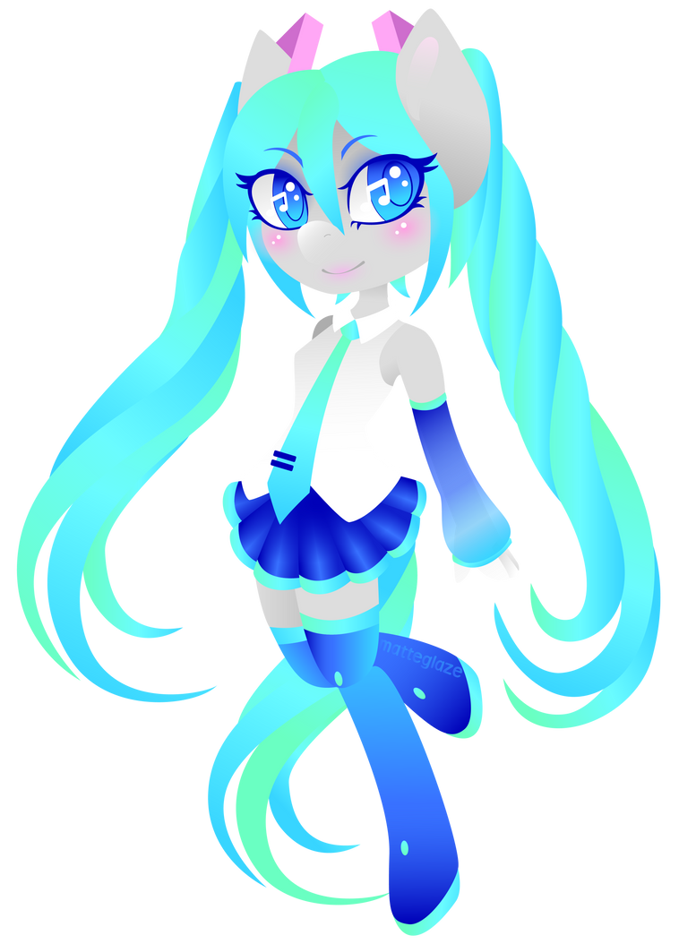 Hatsune Miku V3 Pony by matteglaze