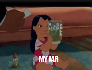 lilo loves her jar with ''friends''