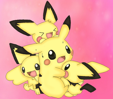 pikachu and pichu :D