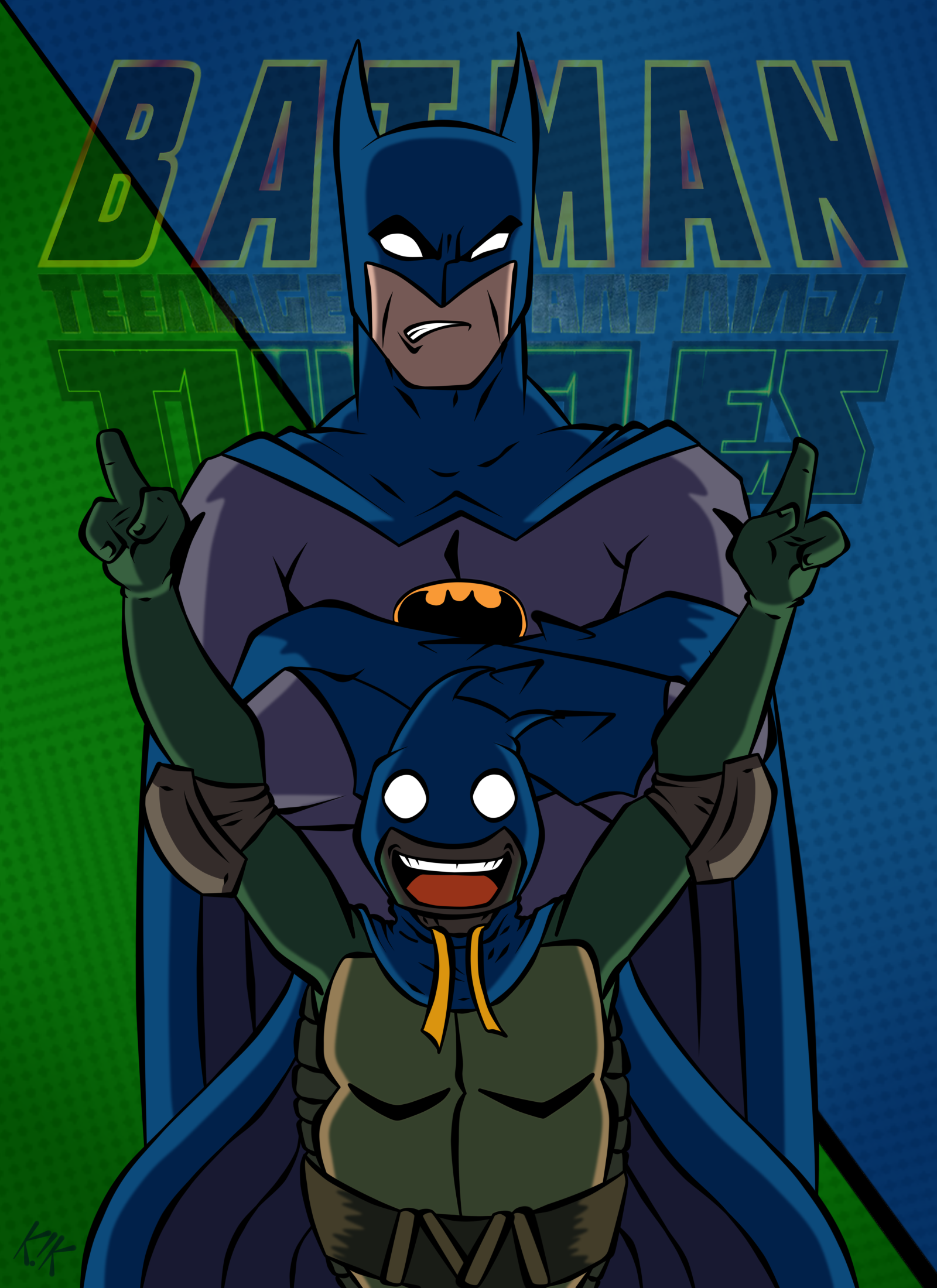 Batman vs Teenage Mutant Ninja Turtles - Bat Mikey by theofficialRobertMan  on DeviantArt