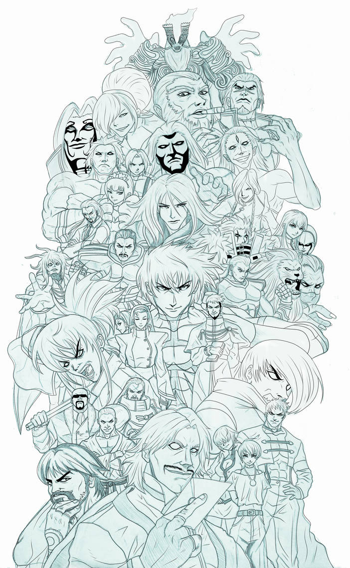 KOF Bosses (Line art) by Raydash30 on DeviantArt