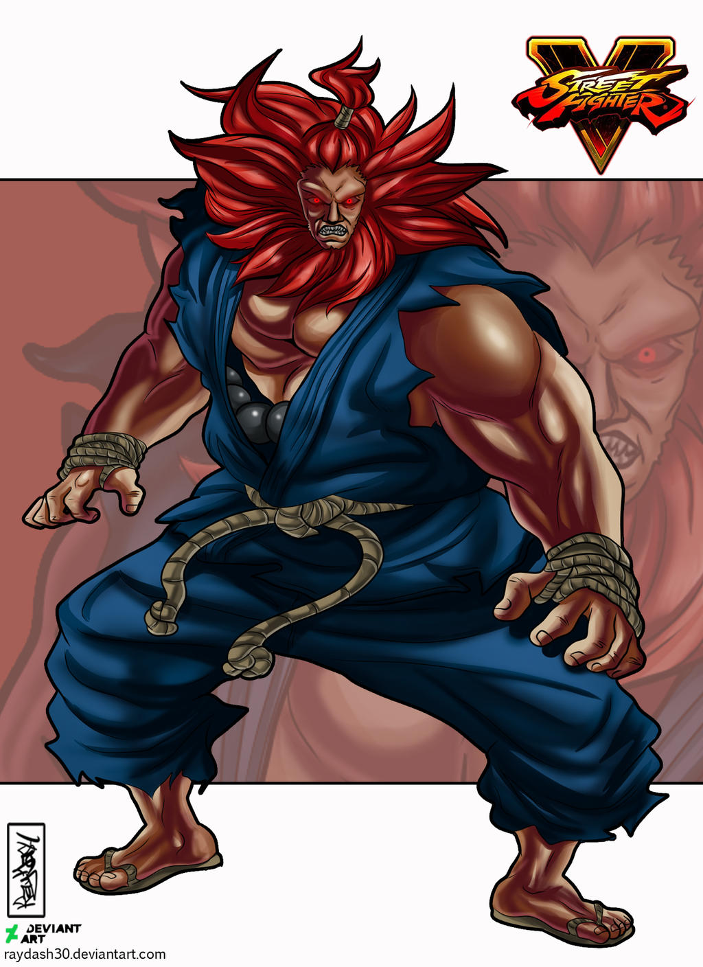 Akuma Artwork Illustration Street Fighter V by Raydash30 on DeviantArt