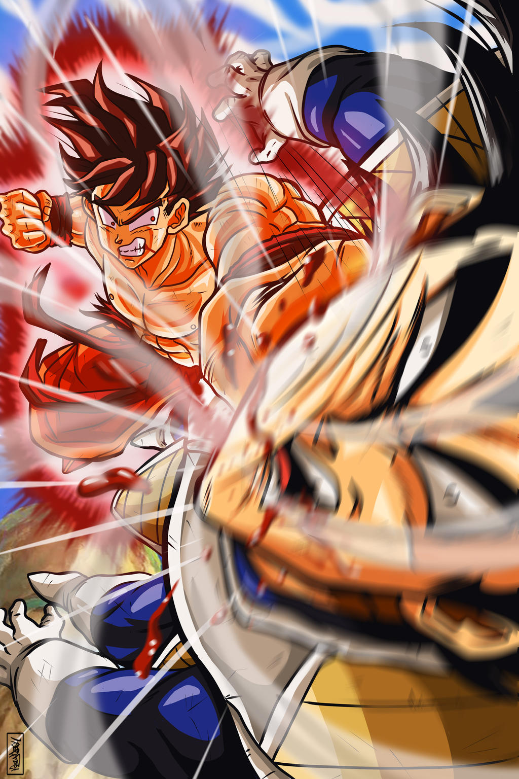 Goku vs vegeta by Raydash30 on DeviantArt