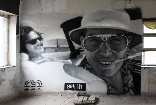 Mural - Johnny Depp Fear and Loathing in Las Vegas