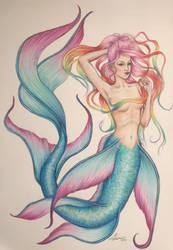 Rainbow Hair Mermaid 