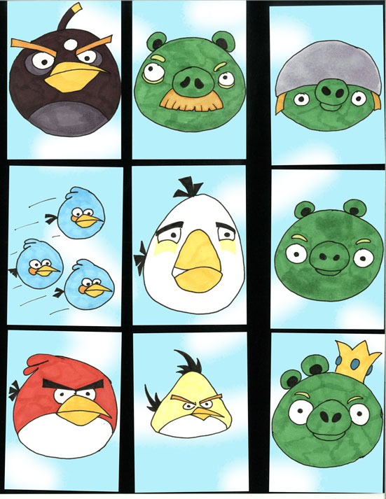 Angry Birds Sketch Cards