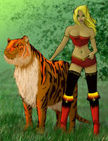 Leyah With Her Tiger