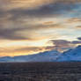 Antarctic sunset panorama