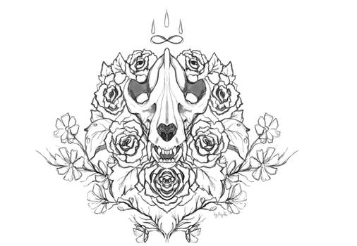 Panda Skull tattoo project