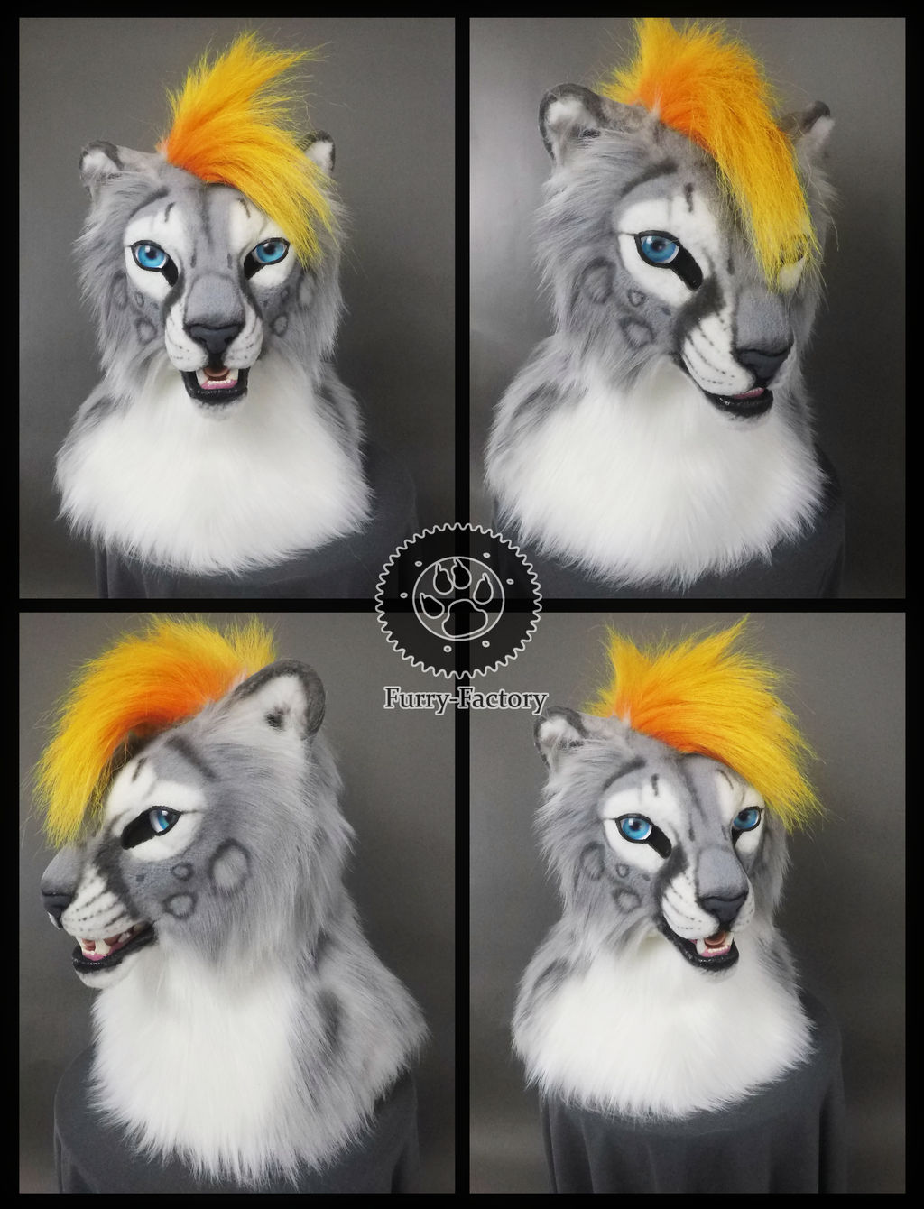Snow leopard head by Kay-Ra