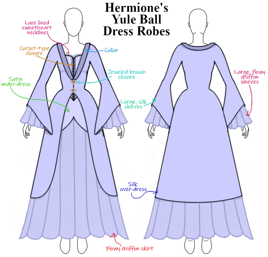 Hermione's Yule Ball Dress Robes by PinkPixie325 on DeviantArt Hermione's Yule Ball Dress Robes by PinkPixie325 on DeviantArt