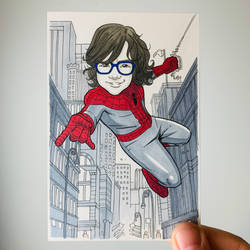 Alex as Spider-Man- Portrait Sketch