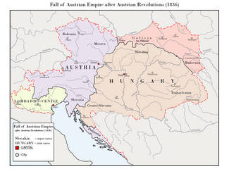 Fall of Austrian Empire after Austrian Revolutions