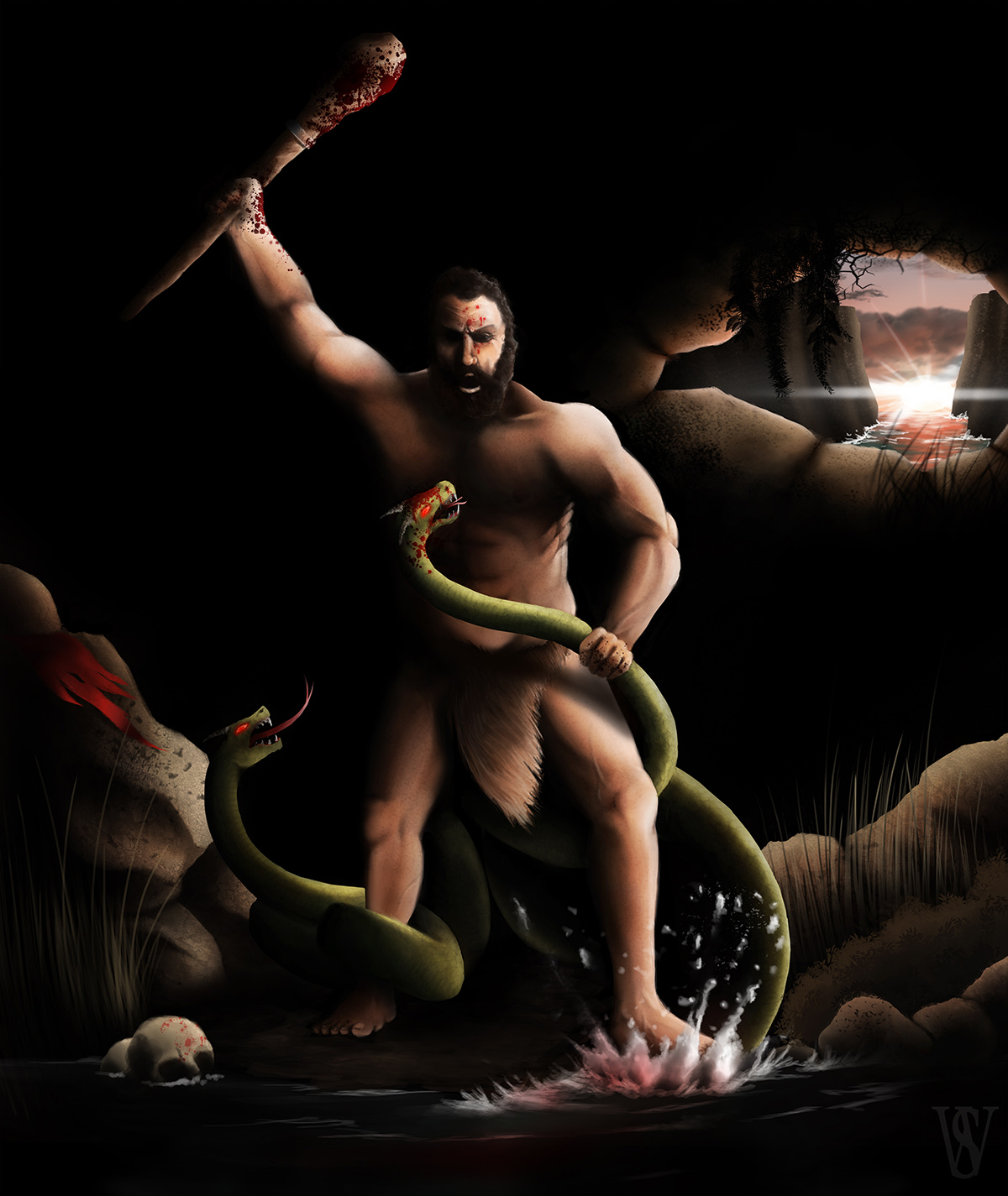 Heracles Slaying the Lernaean Hydra